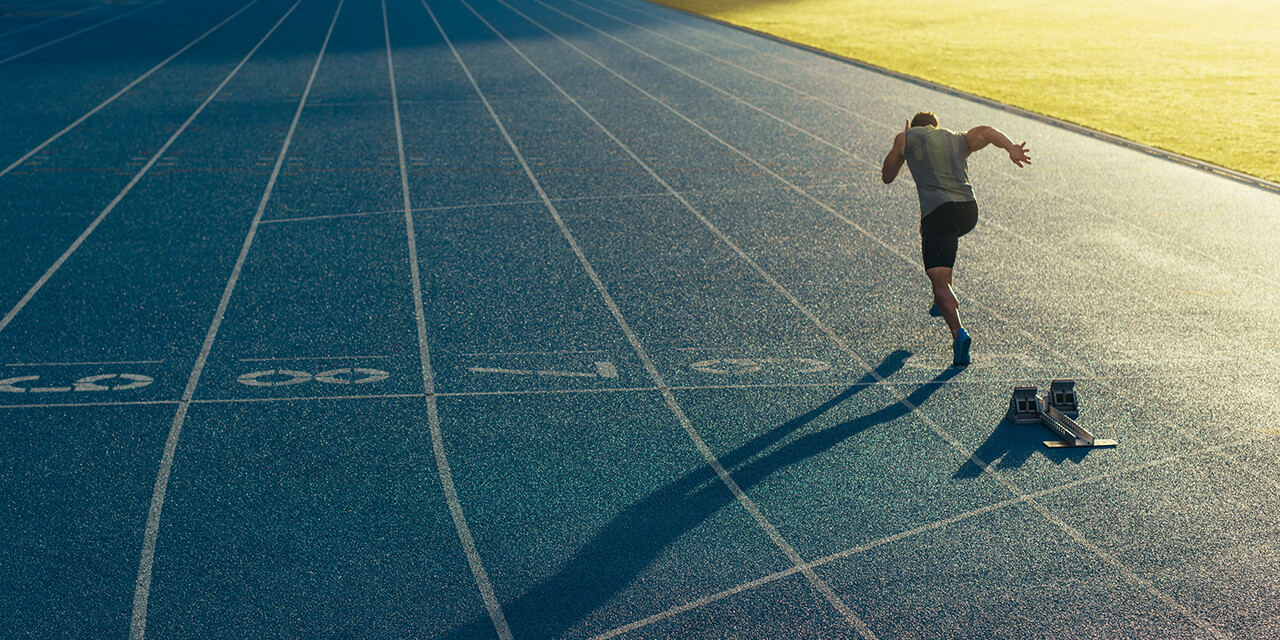 how to grow your faith, man running alone on track at sunrise