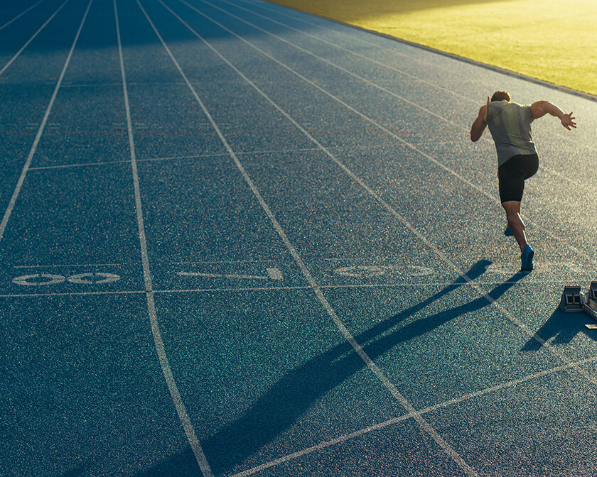 how to grow your faith, man running alone on track at sunrise