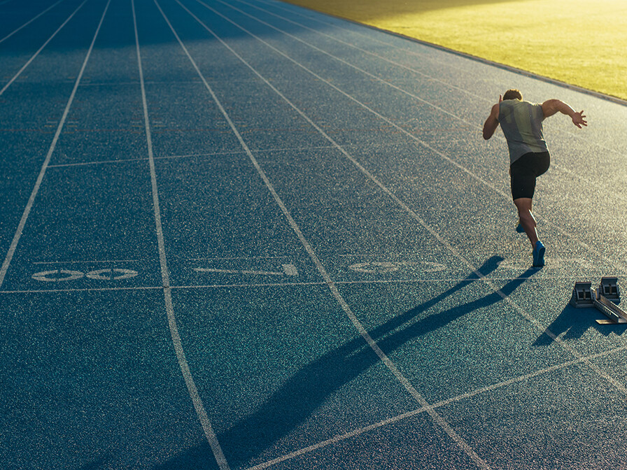 how to grow your faith, man running alone on track at sunrise