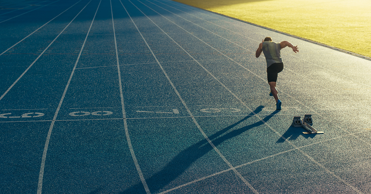 how to grow your faith, man running alone on track at sunrise