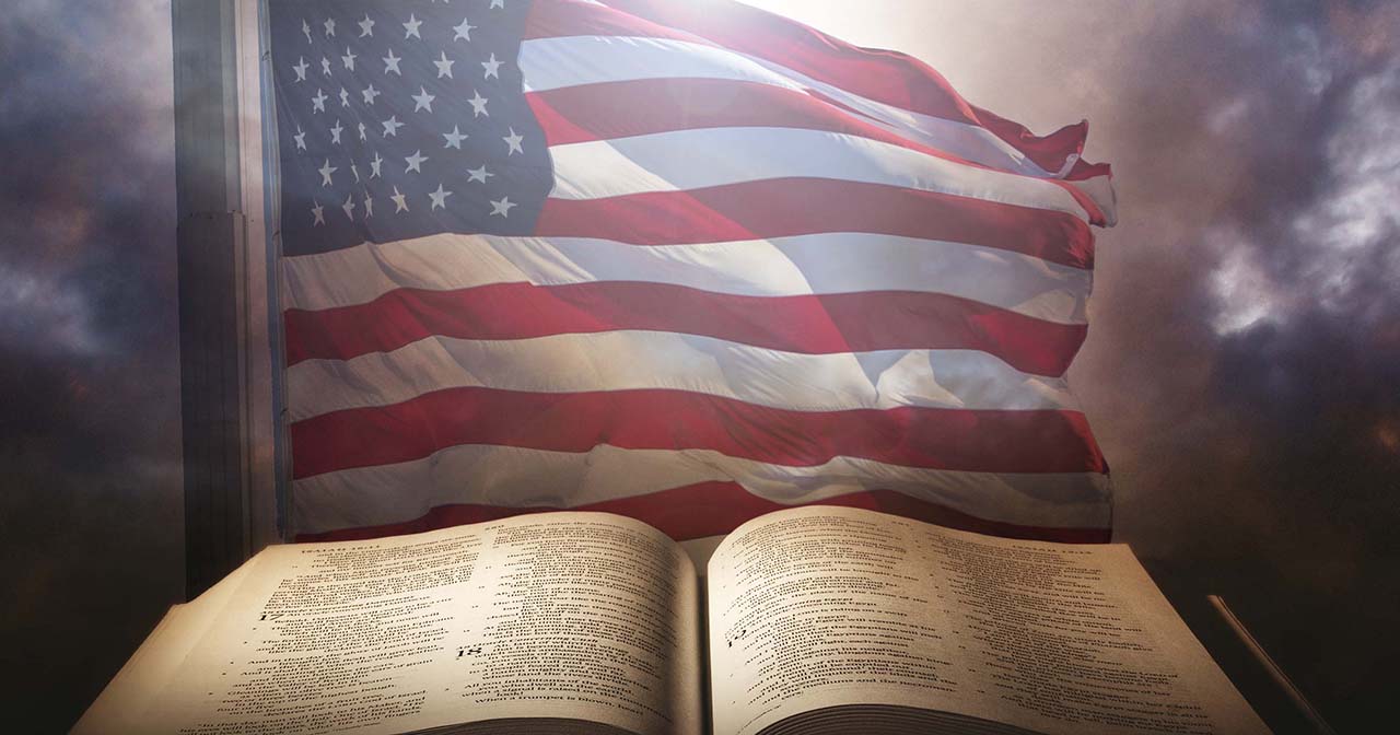 freedom, Bible in front of America flag